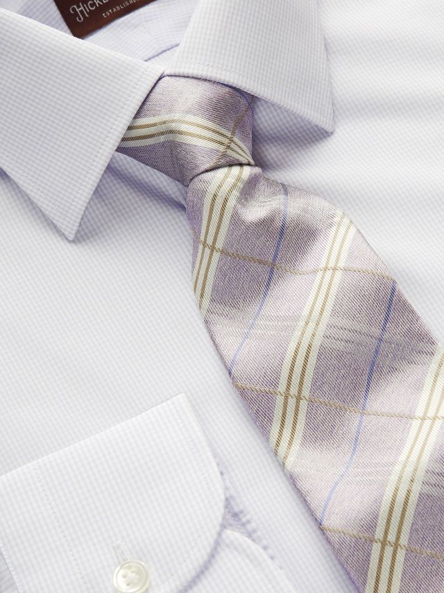 Our Pale Check Dress Shirt and Melange Plaid Tie.