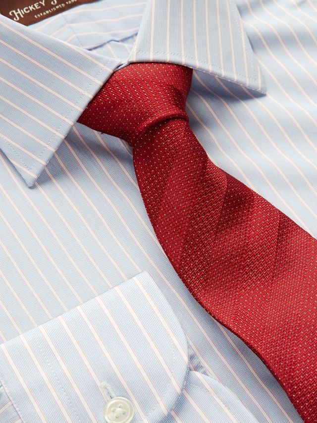 Our Two Color Stripe Dress Shirt and Shadow Stripe Tie.