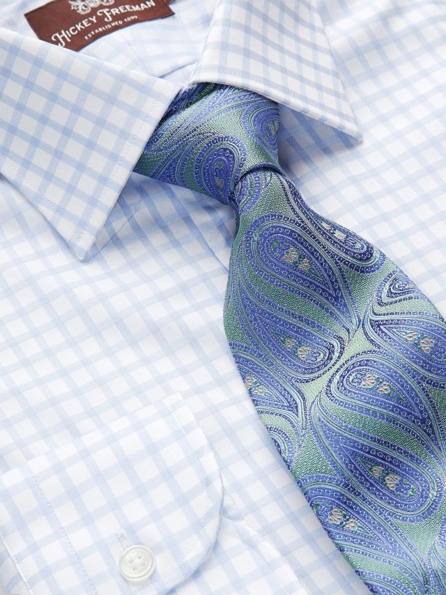 Our Windowpane Dress Shirt and Paisley Tie.